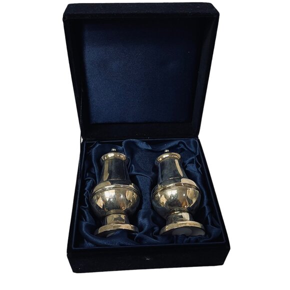 Vintage Lanthe Silver Plated Salt & Pepper Set Pots - Picture 15 of 16